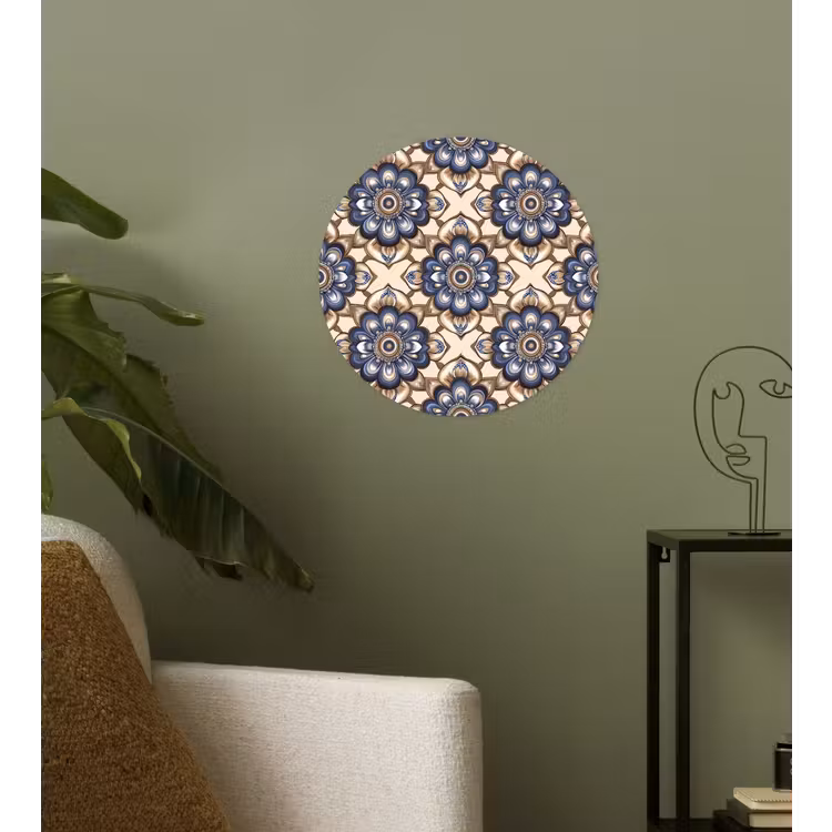 Behangcirkel - Floraal - Ornament - Blauw — 3