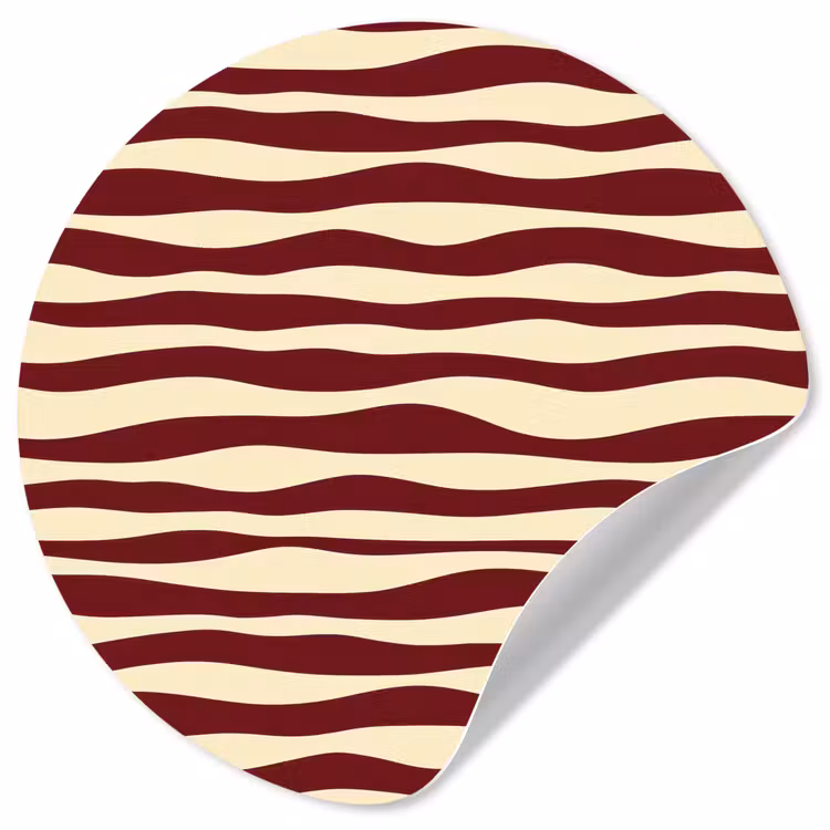 Behangcirkel - Golven - Rood - Patroon - Crème — 1
