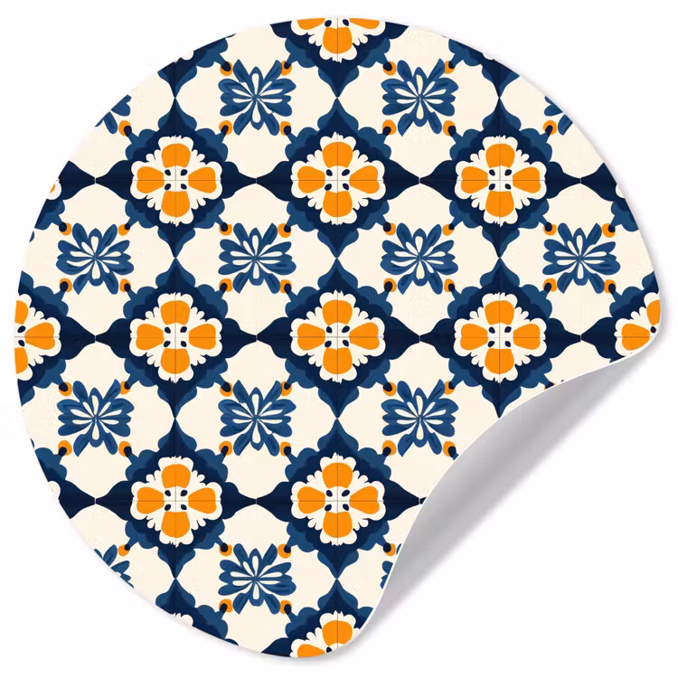 Behangcirkel - Klassiek - Geometrisch - Blauw — 1
