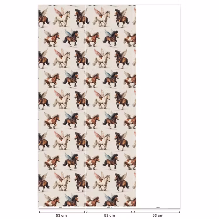 Behang - Paarden - Vleugels - Kleurrijk — 6