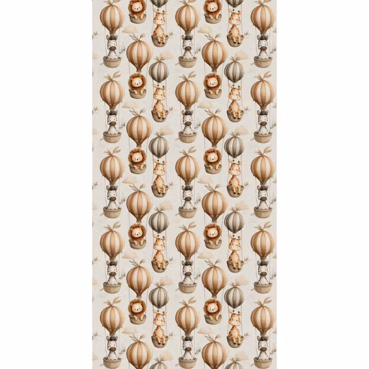 Behang - Safari - Luchtballonen - Taupe — 2