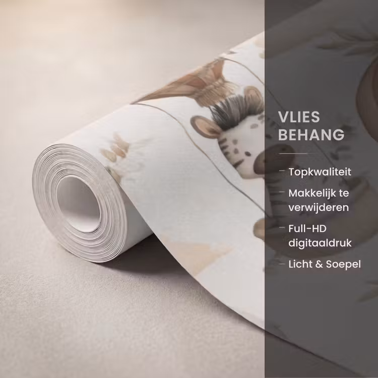 Behang - Safari - Luchtballonen - Taupe — 3