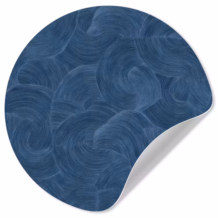 Behangcirkel - Golven - Textuur - Patroon - Blauw — 1
