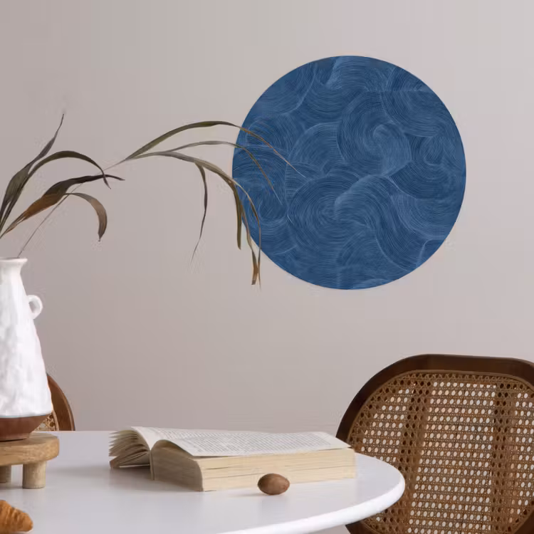 Behangcirkel - Golven - Textuur - Patroon - Blauw — 4