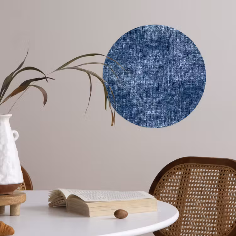 Behangcirkel - Linnen - Textuur - Patroon - Denim - Rustiek — 4