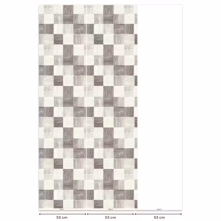 Behang - Patroon - Dambord - Houtnerf — 6