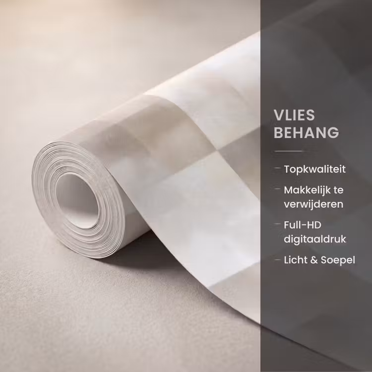 Behang - Textuur - Linnen - Beige — 3