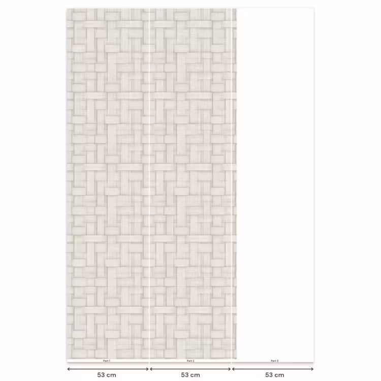 Behang - Vlechtwerk - Banen - Beige — 6