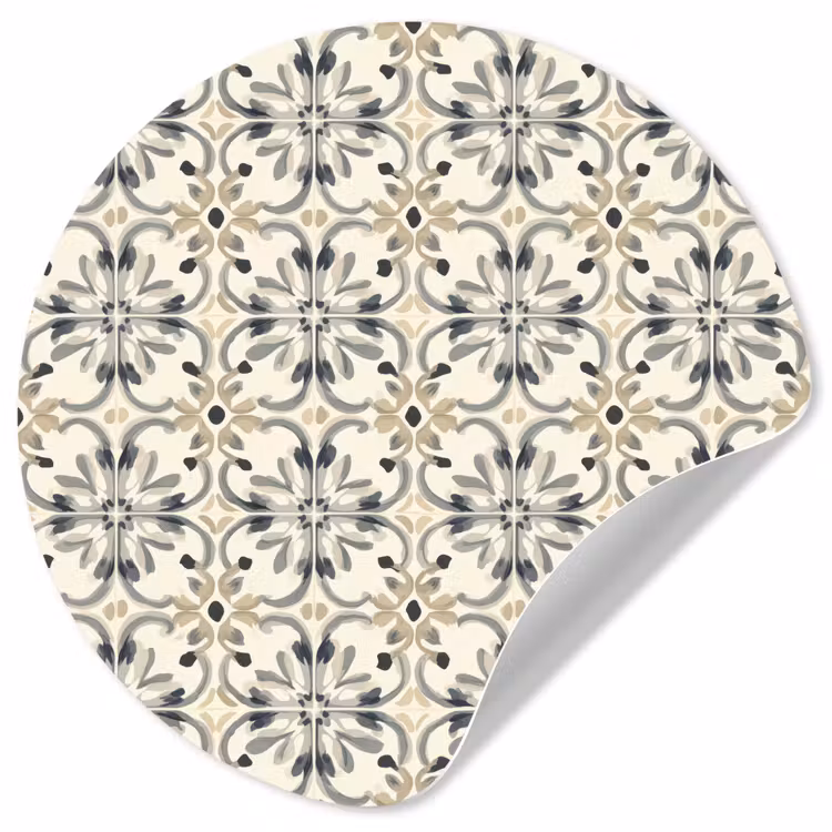 Behangcirkel - Floraal - Patroon - Kleurrijk — 1