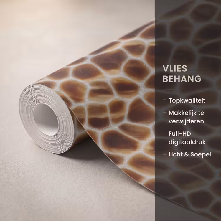Behang - Schildpad - Bruin - Patroon — 3