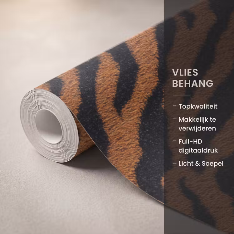 Behang - Tijger - Zwart - Vacht — 3