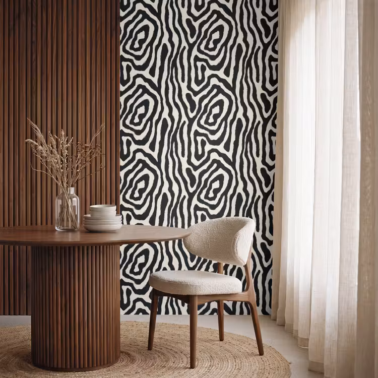 Behang - Zebra - Zwart - Abstract — 4
