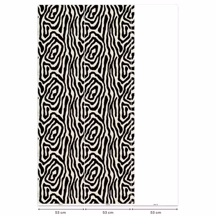 Behang - Zebra - Zwart - Abstract — 6