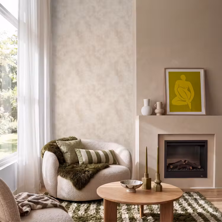 Behang - Structuur - Spikkels - Beige — 1