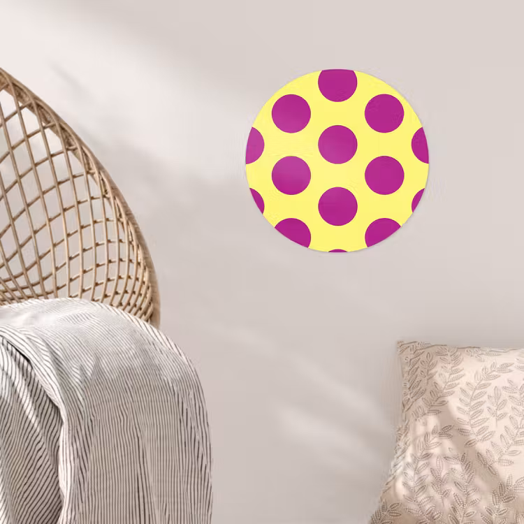 Behangcirkel - Dots - Klassiek - Geel — 5