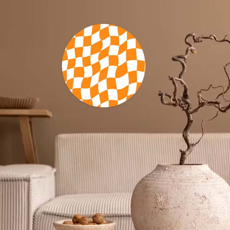 Behangcirkel - Golvend - Patroon - Oranje — 2