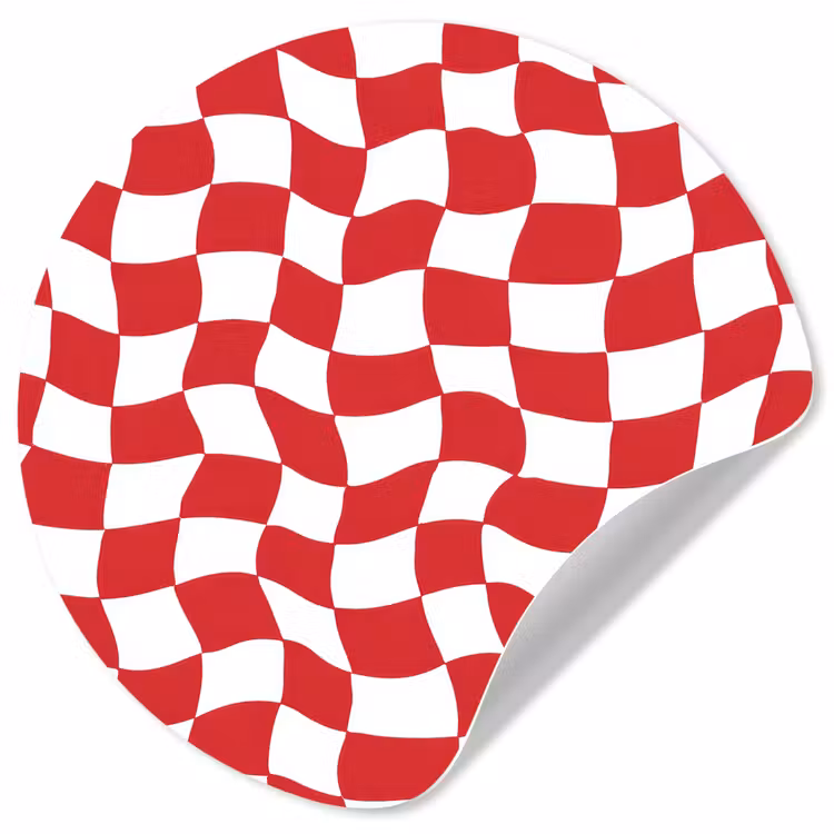 Behangcirkel - Golvend - Patroon - Rood — 1