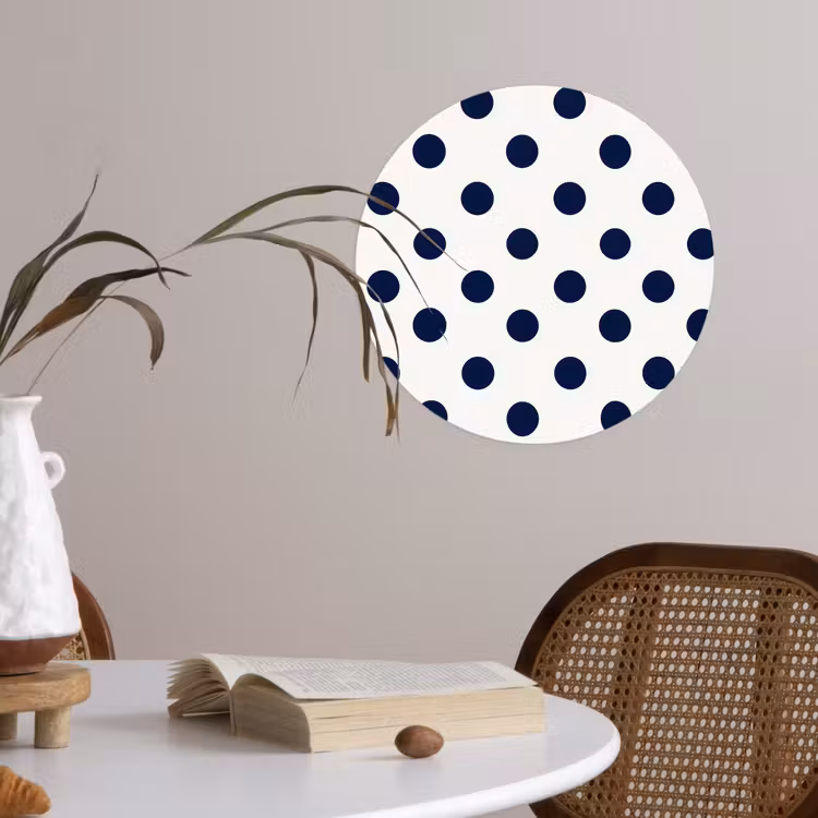 Behangcirkel - Klassiek - Stippen - Blauw — 4