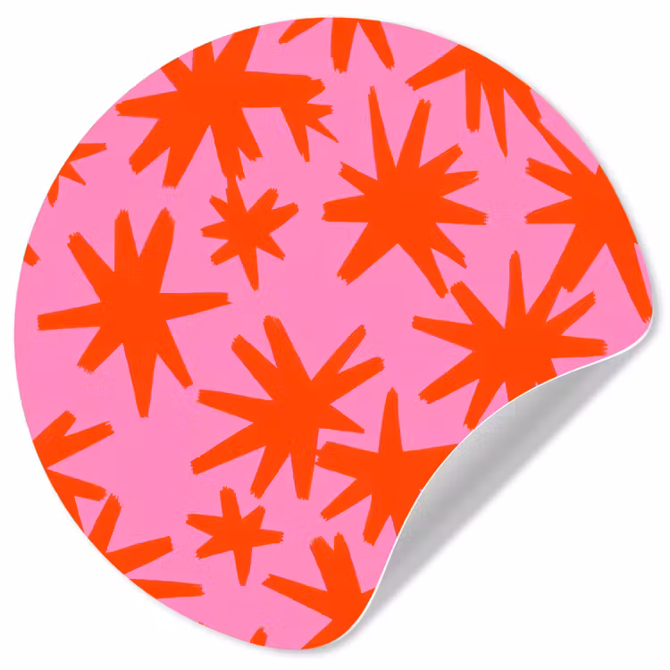 Behangcirkel - Modern - Sterren - Roze — 1