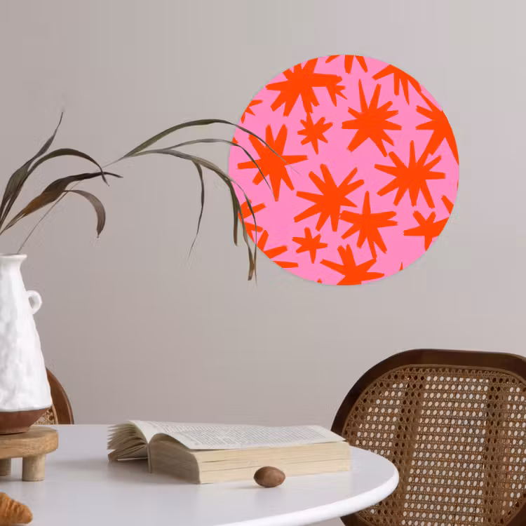 Behangcirkel - Modern - Sterren - Roze — 4