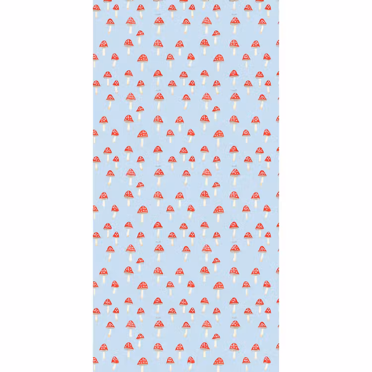 Behang - Paddenstoel -Sprookje - Blauw — 2