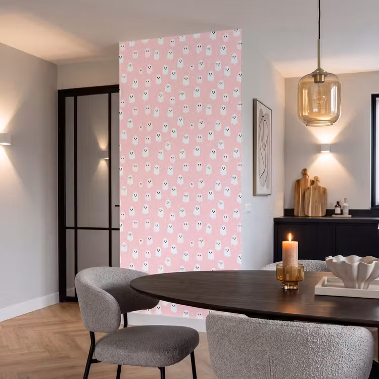 Behang - Spookjes - Patroon - Roze — 5
