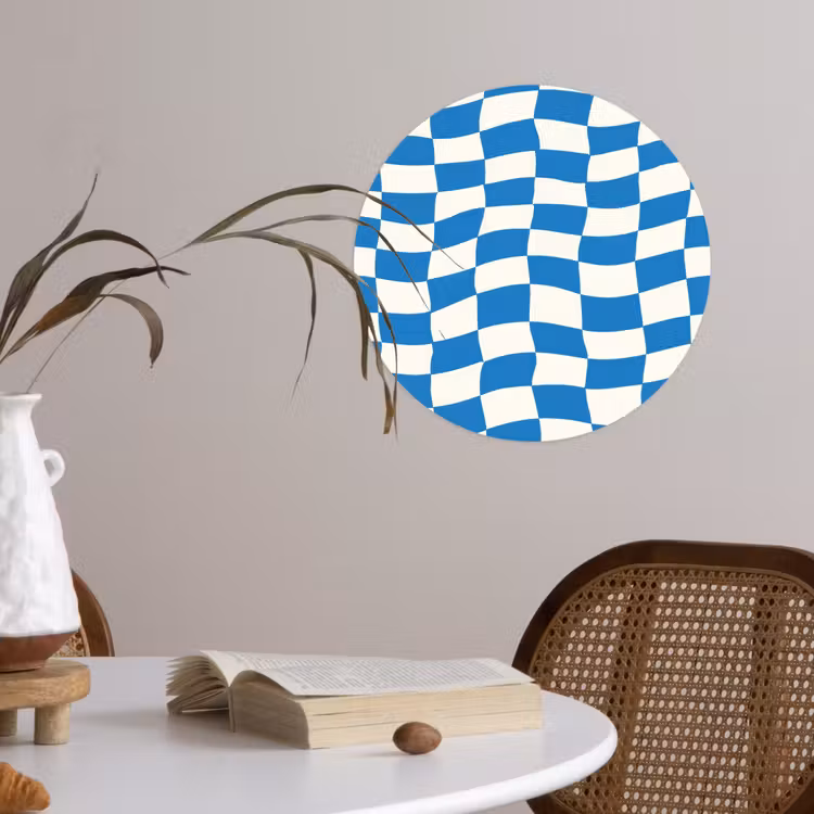 Behangcirkel - Golvend - Patroon - Blauw — 4