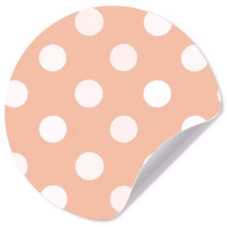 Behangcirkel - Klassiek - Polka - Perzik — 1