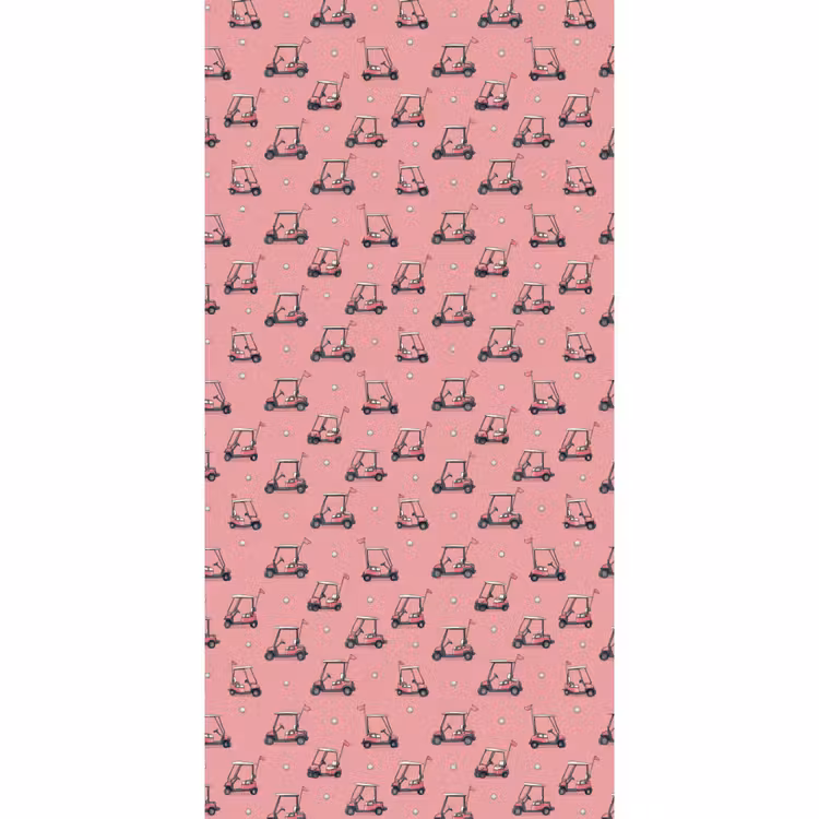 Behang - Golfkar - Retro - Roze — 2