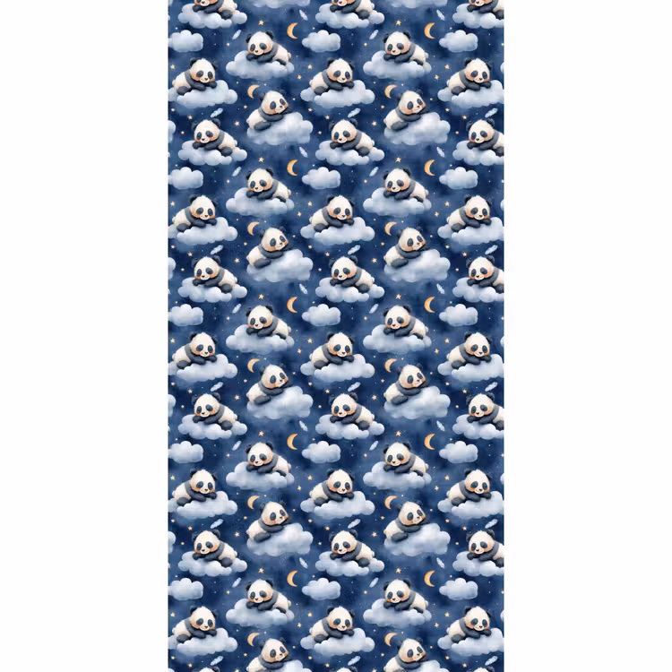 Behang - Panda's - Slapen - Blauw — 2