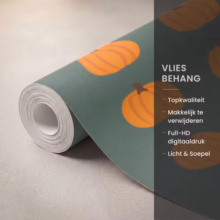 Behang - Pompoen - Patroon - Oranje — 3