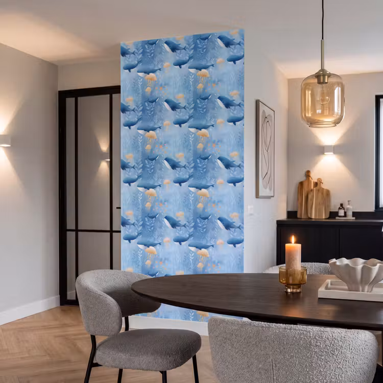 Behang - Walvissen - Oceaan - Blauw — 5