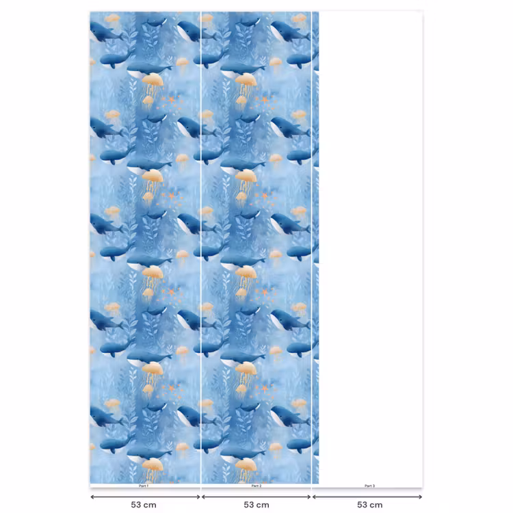 Behang - Walvissen - Oceaan - Blauw — 6