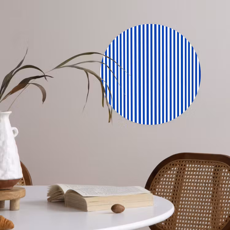 Behangcirkel - Klassiek - Strepen - Blauw — 4