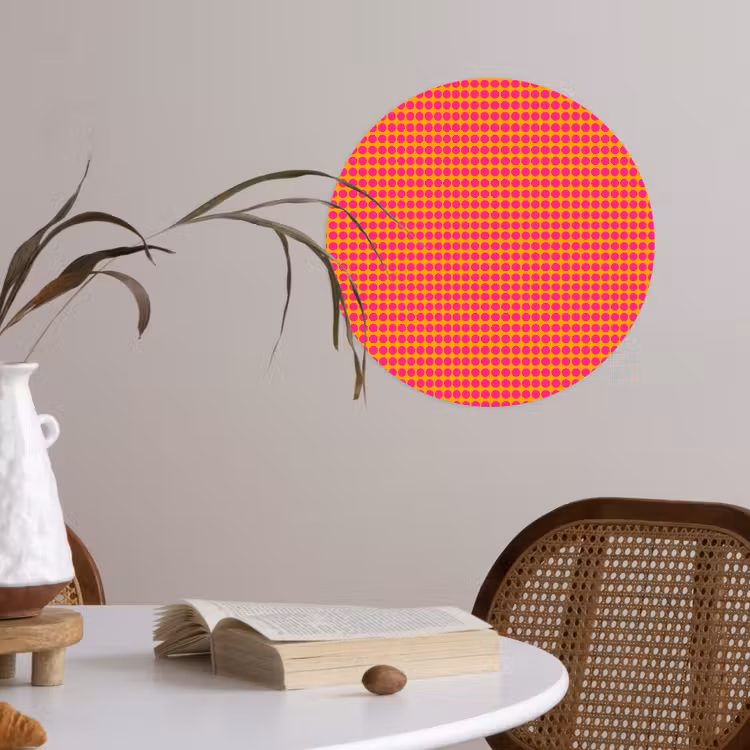 Behangcirkel - Modern - Stippen - Oranje — 4