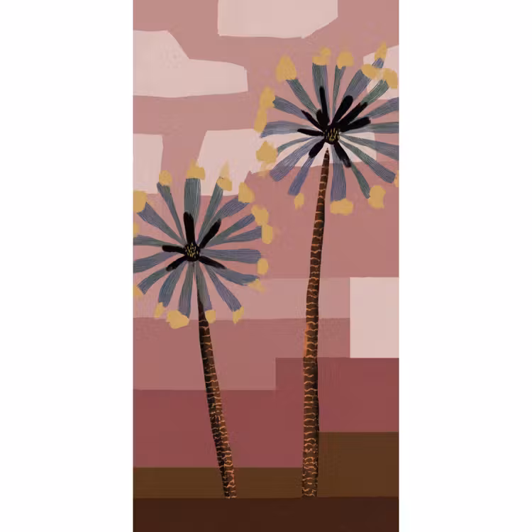 Behang - Illustratie - Bloemen - Vlakken - Abstract — 2