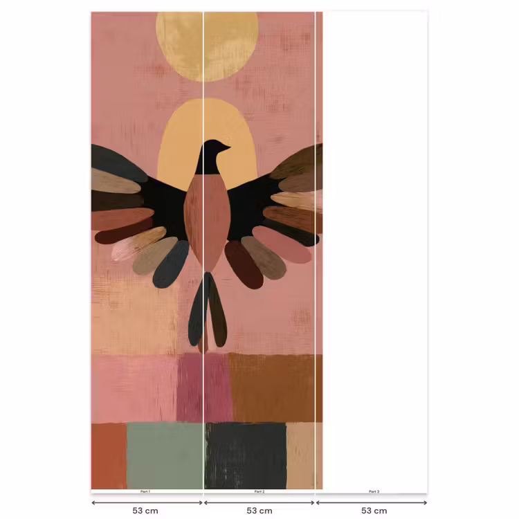 Behang - Illustratie - Vogel - Vlakken - Kleurrijk — 6
