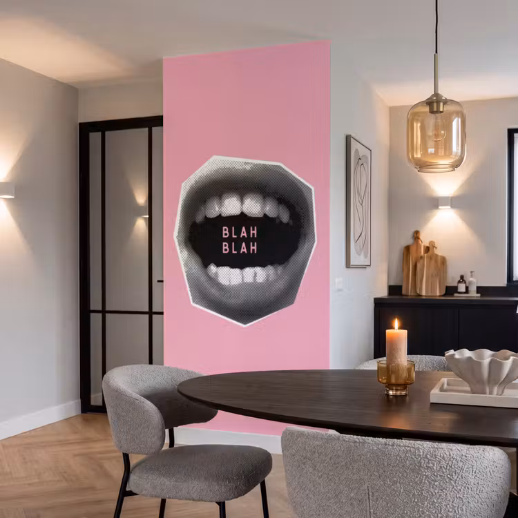 Behang - Mond - BLAH BLAH - Roze — 5