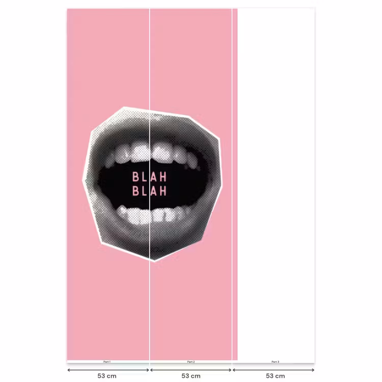 Behang - Mond - BLAH BLAH - Roze — 6