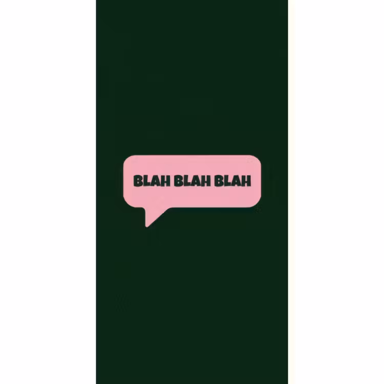 Behang - Tekstwolk - BLAH BLAH BLAH - Roze — 2