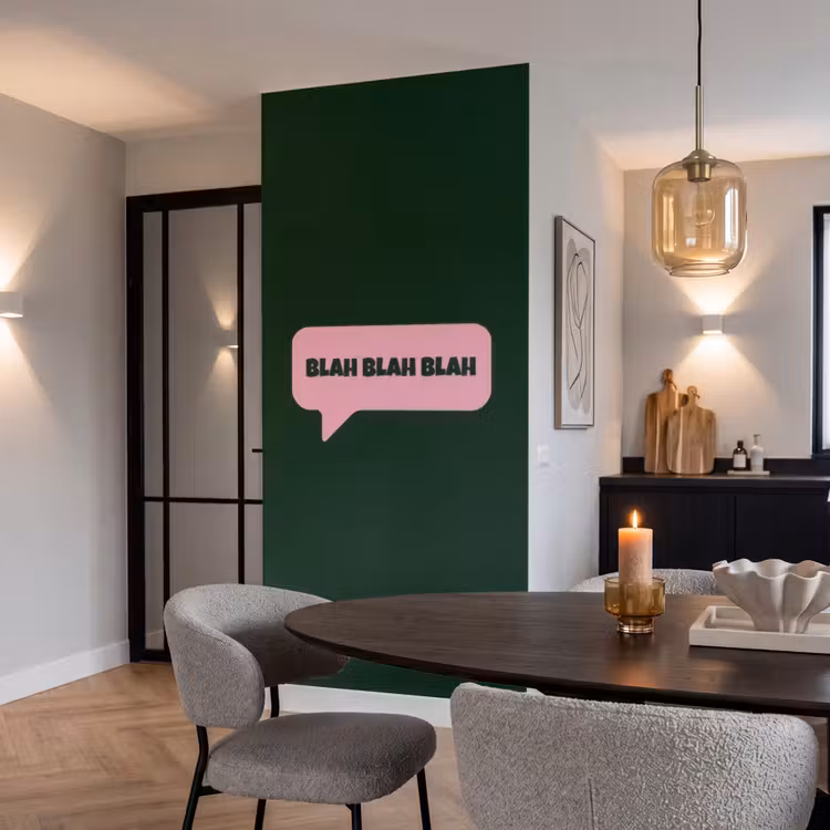Behang - Tekstwolk - BLAH BLAH BLAH - Roze — 5