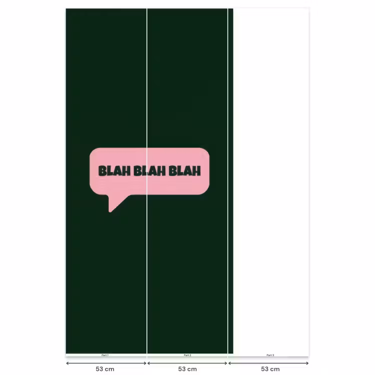 Behang - Tekstwolk - BLAH BLAH BLAH - Roze — 6