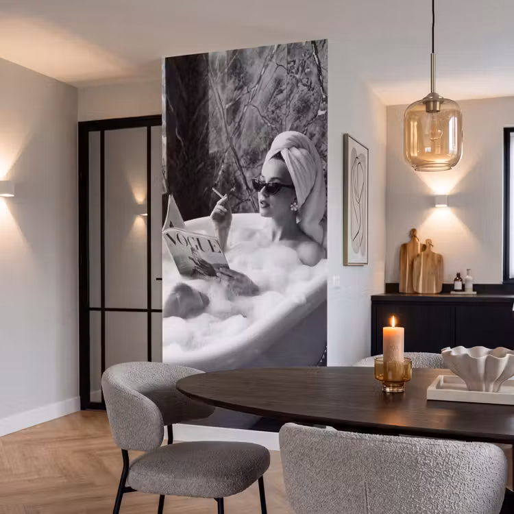 Behang - Relaxt - Bad - Zwart - Wit — 5