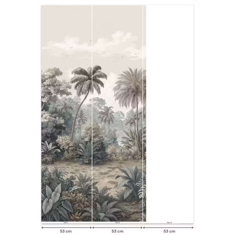Behang - Tropisch - Landschap - Illustratie — 6
