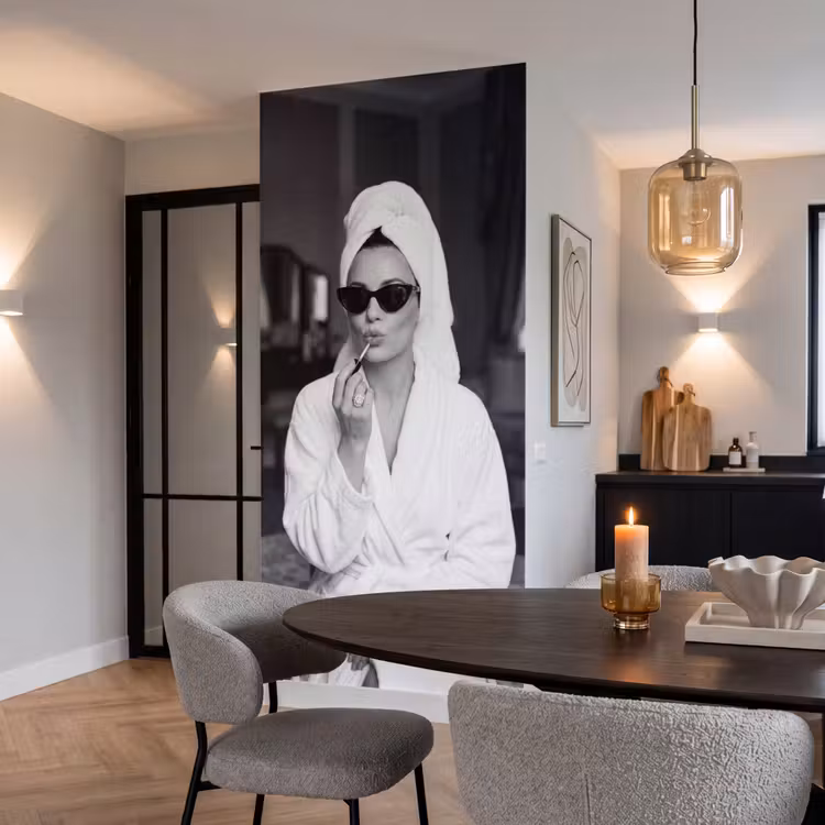 Behang - Zonnebril - Vrouw - Zwart - Wit — 5