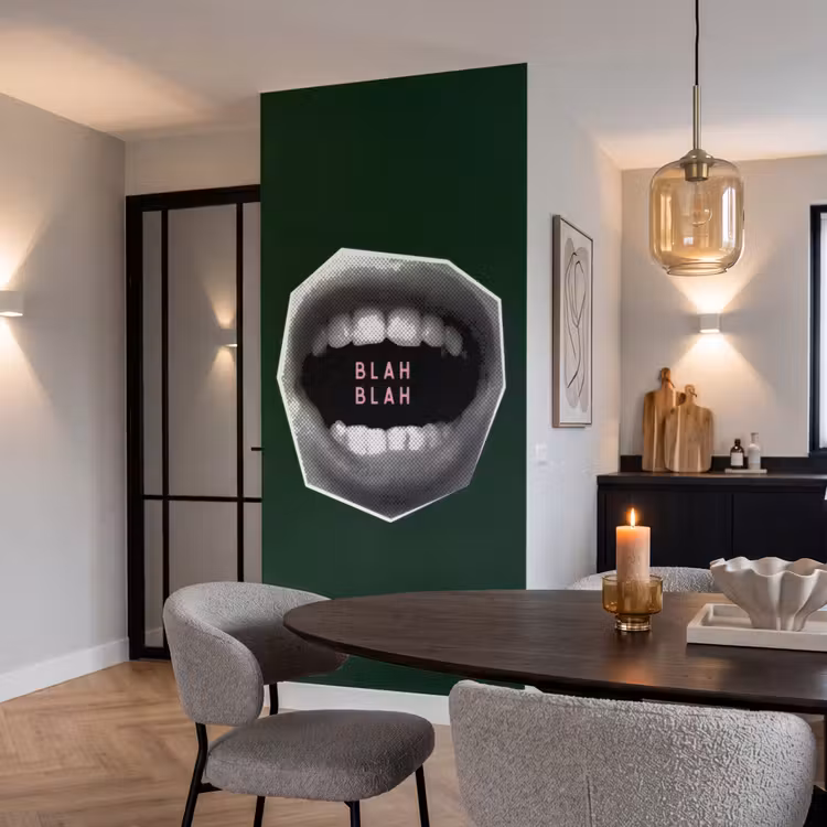 Behang - Mond - Groen - Illustratie - BLAH BLAH — 5