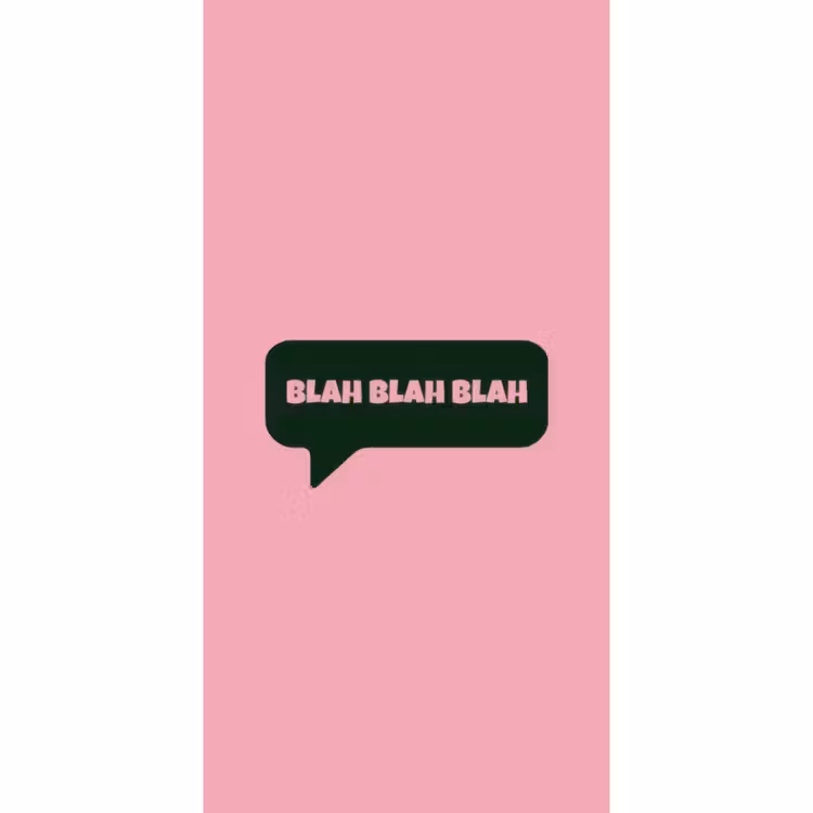 Behang - Roze - Tekstwolk - Groen - BLAH BLAH BLAH — 2