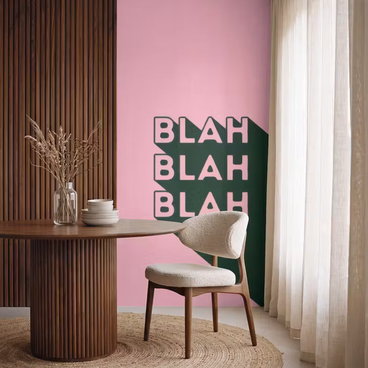 Behang - Tekst - Grafisch - Groen - Schaduw — 4