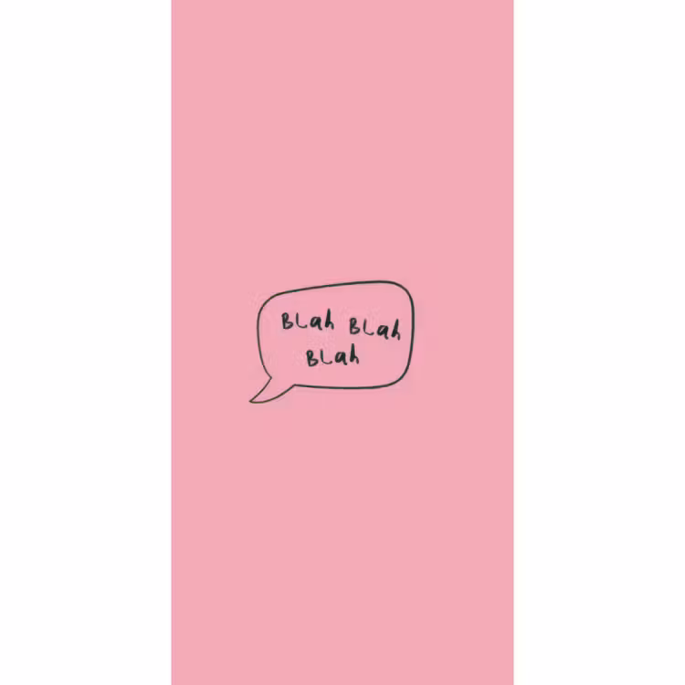 Behang - Tekstwolkje - BLAH BLAH BLAH - Roze — 2