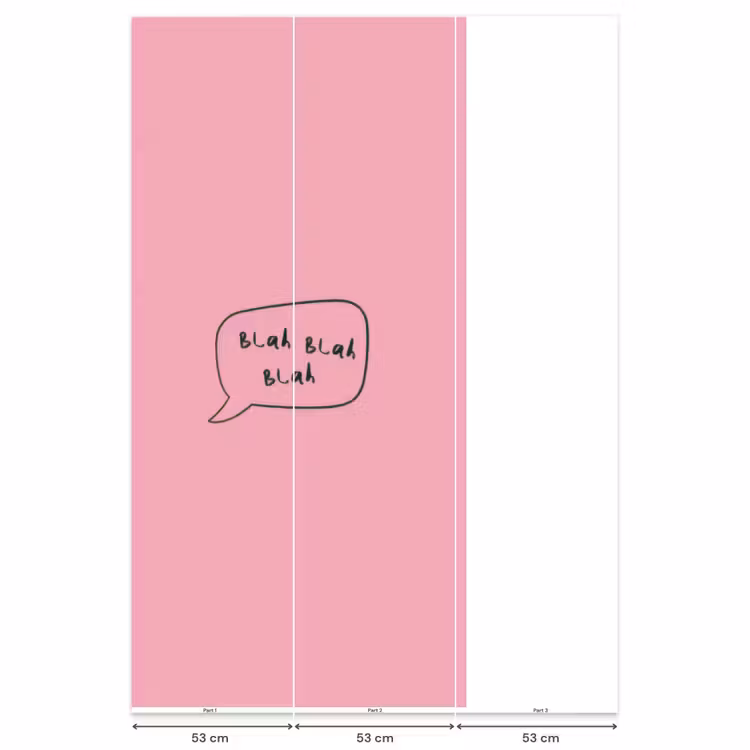 Behang - Tekstwolkje - BLAH BLAH BLAH - Roze — 6